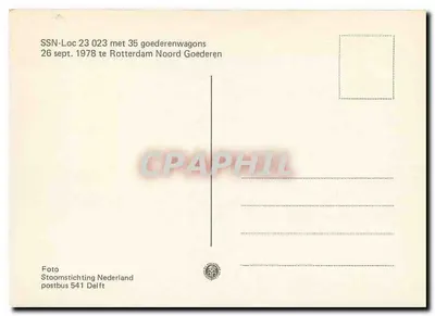 SSN-Loc 23 023 — locomotiva a vapor com 35 vagões de carga — Stoomstichting Nederland — Verso