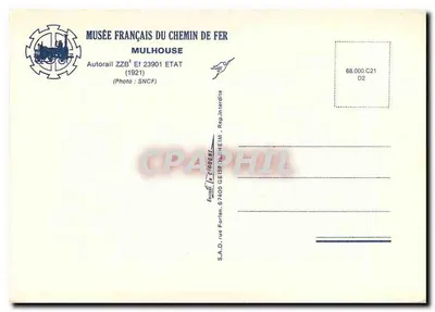 Autorail Z28E 23901 — Bagagens — Musée Français du Chemin de Fer, Mulhouse — Verso