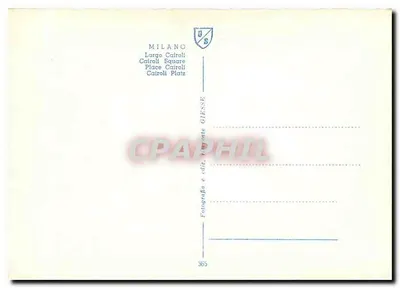 Milão - Piazza Cairoli — editor Giesse n°365 — Verso