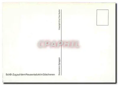 Göschinen, Schöllenenbahn — SchB-Zug sobre o Viaduto do Reuss — Foto Seylller — Verso