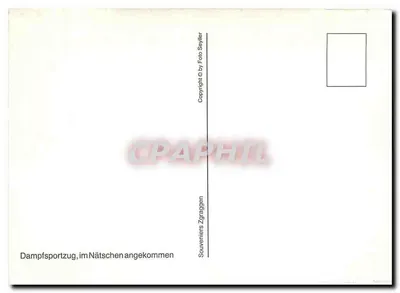Parowóz w Nätschen — Fotografia Seyllera — Rewers