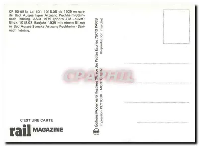 Bad Aussee — Pociąg w stanie postoju — Wydawnictwo Modernes & Illustrées — Rewers