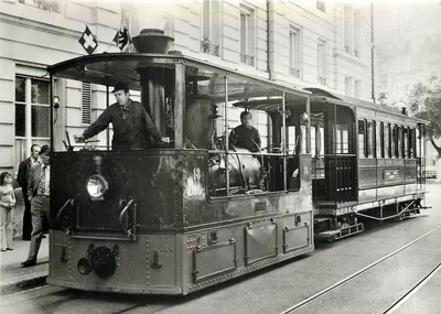 Locomotiva a vapor 18 e vagão 26 em Berna — STÄDTISCHE VERKEHRSBETRIEBE BERN, n° 1196/78
