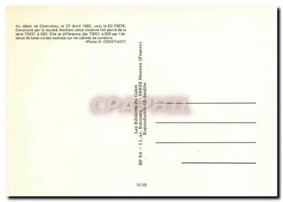 CC 72076 — lokomotywa elektryczna — Éditions du Cabri, M.48 — Rewers