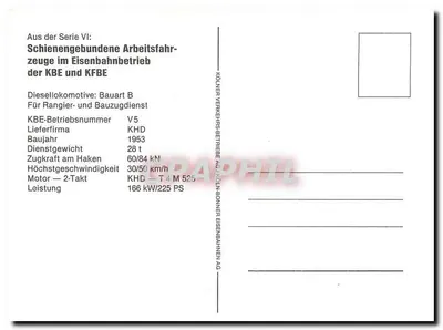 Diesel KBE V5 — Kölner Verkehrsbetriebe AG — seria VI — Rewers