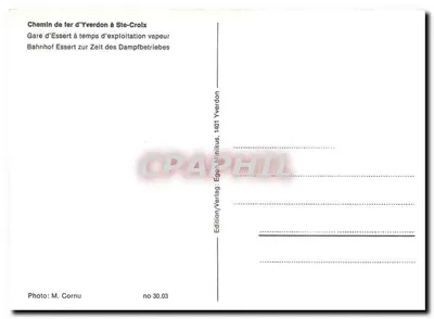 Stacja kolejowa d'Essert — Kolej Yverdon–Ste-Croix — Wydawnictwo Yverdon — Rewers