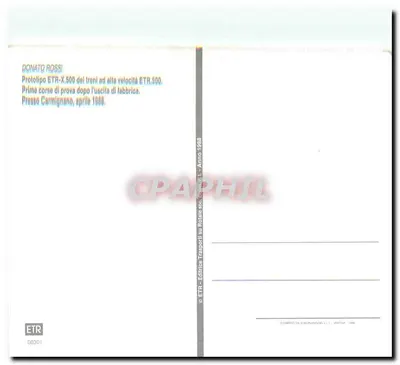 Trem de alta velocidade ETR-X.500 — Prototipo — ETR - Edifici Trasporti — Verso