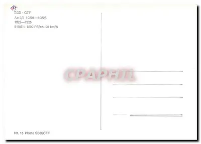 Elektryczna lokomotywa Ae 3/5 10226 — SBB-CFF — Fotografia SBB/CFF nr 16 — Rewers