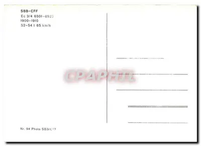Parowóz SBB-CFF — seria Ec 3/4 — nr 6519 — SBB-CFF — Rewers