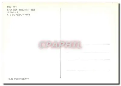 Lokomotywa E 4/4 — SBB/CFF — seria 8853 — Fotografia SBB/CFF — Rewers