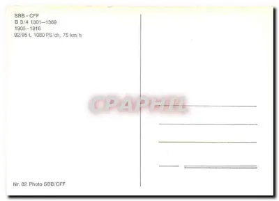 भाप लोकोमोटिव एसबीबी-सीएफएफ — ब 3/4 1301-1369 — एसबीबी/सीएफएफ — पीछे