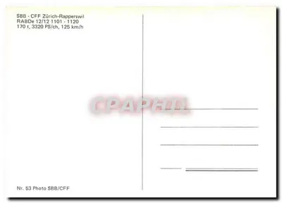 Pociąg RABDe 12/12 1101 — SBB/CFF — Zurych-Rapperswil — Rewers