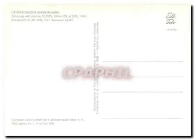 Freight Locomotive 52.3555 — häufige DR 52.3555, 1'Éh2 — Krauss-Maffei AG 1943 — Verlag Deutsche Gesellschaft für Eisenbahngeschichte e.V. — Rückseite