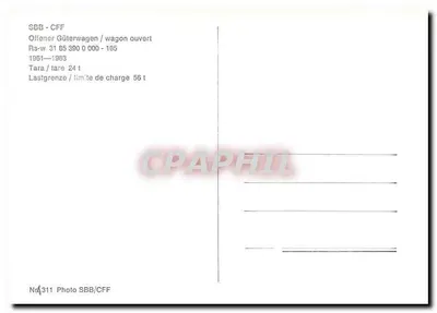 Open wagon SBB-CFF — Ra-w 31 85 390 0 000 - 165 — 1981-1983 — Achterkant