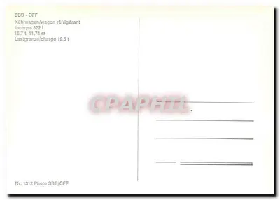 Vagão refrigerador SBB-CFF — n° 70 254 — SBB/CFF — Verso