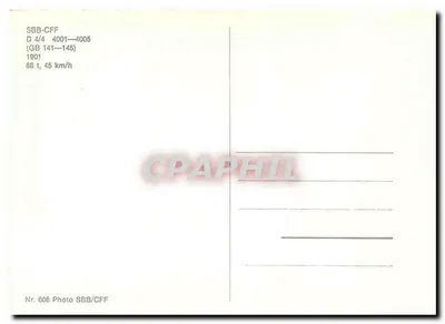 Parowóz SBB-CFF D 4/4 4005 — seria GB 141-145 — 1901 — Rewers