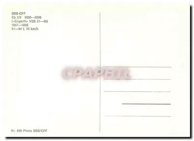 Locomotiva SARGANS — SBB-CFF — n° 608 — Verso