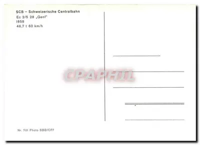 Locomotywa Ec 2/5 28 « Genf » — SCB Schweizerische Centralbahn — n° 701 — Rewers