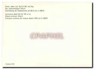 Locomotywa diesla Bm 6/6 1502 — SBB-CFF — Fotodienst SBB — Rewers