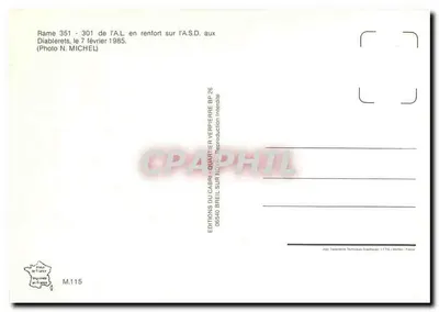 Pociąg zatrzymany na stacji zasnieżonej — Diablerets — Éditions du Cabri, BP 26, 05540 Breil-sur-Roya — Rewers