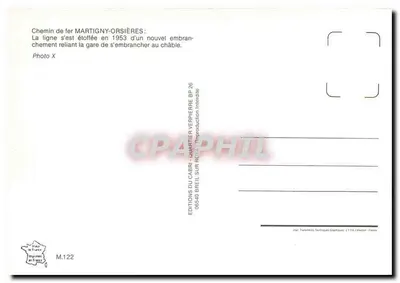Linha ferroviária MARTIGNY-ORSIÈRES — Linha estreitada em 1953 para um novo ramal — Éditions du Cabri, Brelis-sur-Roya — Verso