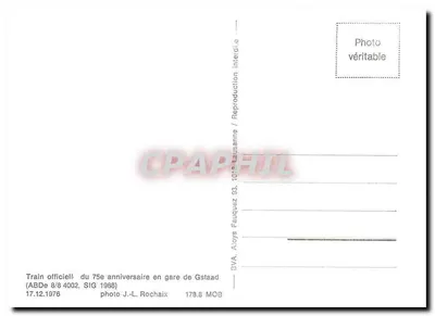 Oficjalny pociąg uroczystości 75. rocznicy w stacji Gstaad — (ABDe 8/8 4002, SIG 1968) — DVA, Aloys Fauquez, 178.8 MOB — Rewers