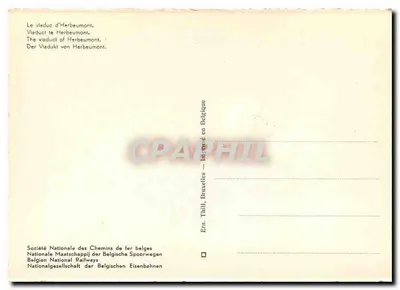 Wjazd Herbeumont — widok perspektywiczny — Krajowa Spółka Kolejowa Belgii — Rewers