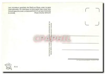 BREIL-SUR-ROYA — Novos bairros com estação internacional e ramal das linhas — Éditions du Cabri — Verso