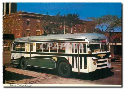 Seattle Trolley Coach — No. 798 — Peacock Postcards