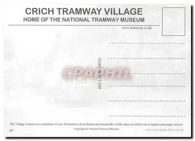 Tramway em Crossgates — Crich Tramway Village — National Tramway Museum — Verso