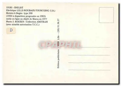 Tramwaj z bogiem typu 500 — Snelrt — Wydanie publiczne MSW Lille — Rewers