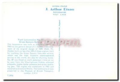 Locomotive No. 87 — Great Eastern Railway — J. Arthur Dixon — Back