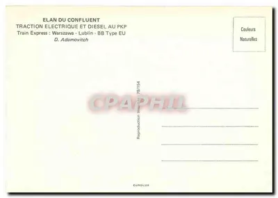 Pociąg Ekspresowy Warszawa - Lublin - BB Typ EU — ELAN DU CONFLUENT — EUNOLUX — Rewers