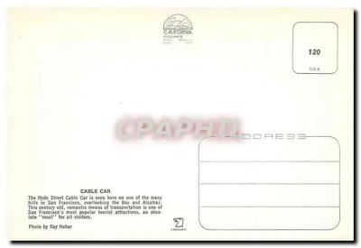 Cable Car — San Francisco — California Highways, n°120 — Verso