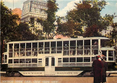 Nova York — Trem de Duplo Andar — New York City Railways Co. n° 6000