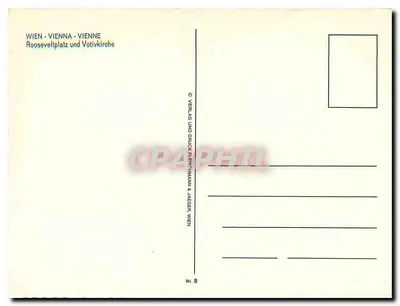 Viena - Rooseveltplatz e Igreja do Votiv — Nr. 8 — Verso