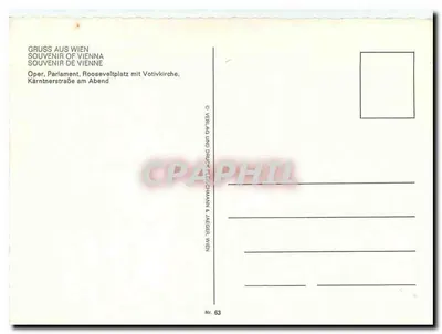 Wiedeń — Widok panoramiczny — Verlag und Druckerei Jäger, Wiedeń, nr 63 — Rewers