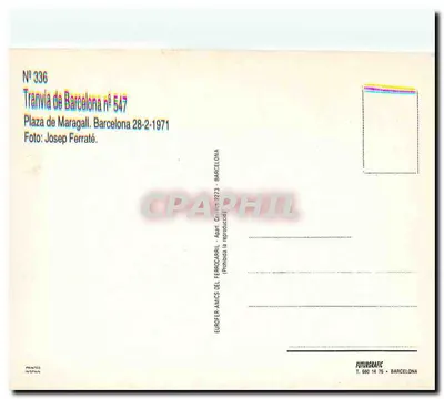 Tramwaj w Barcelonie nr 547 — Plac Maragall — Wydawca Futurgrafic — Rewers