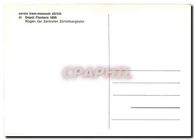 Tramwaj Zürichbergbahn — wagon nr 2 na stocznicy Fluntern — wydawca OERLIKON — Rewers