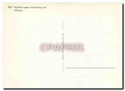 Rigi-Bahn w kierunku Arth-Goldau i Wildspitz — Verlag A. Klar & Schwandenen GL, nr 2221 — Rewers