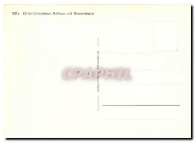 Zurych — Limmatquai, Rathaus i Grossmünster — wydawca: A. Käth & Schwandern GL — Rewers