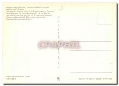 Sonderfahrten — trens históricos na Alemanha Oriental — editor Feuereißen, Plauen — Verso