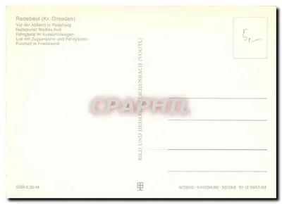 Traditionsbahn Radebeul Ost - Radeburg — editor Vogtland — Verso
