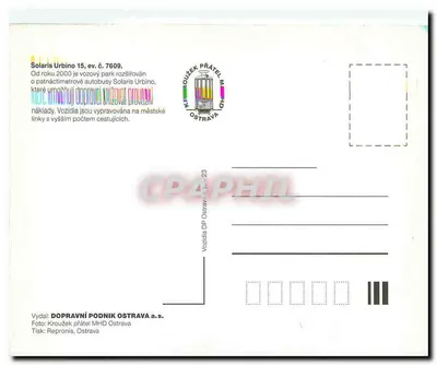 Autobus Solaris Urbino 15 — edição especial — Vozidla DP Ostrava a.s. — Verso