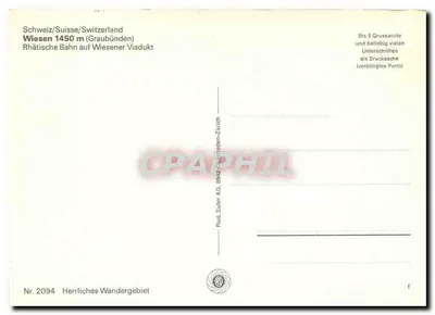 Wiesentunnel — Most Wiesen na 1450 m — Rud. Suter AG, Zurych — Rewers