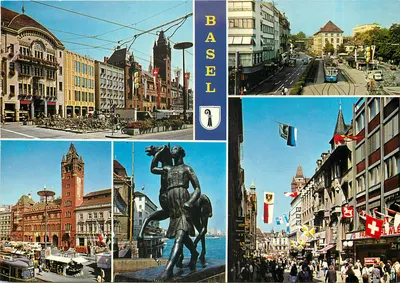Basel — vista panorâmica — Rud. Suter AG, Zurique