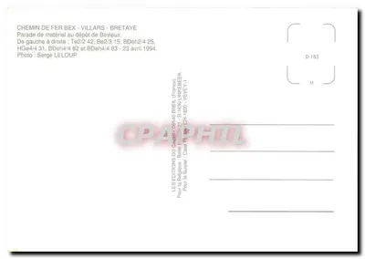 Depósito de Bévioux — Parada de equipamentos — Les Éditions du Cabri, Brevil (França) — Verso