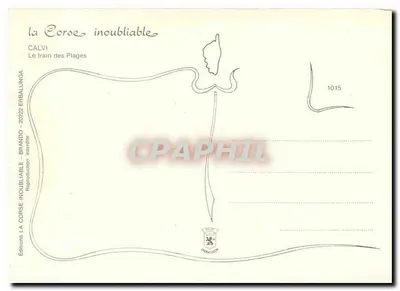 Calvi — O trem das Praias — Éditions Brando — Verso