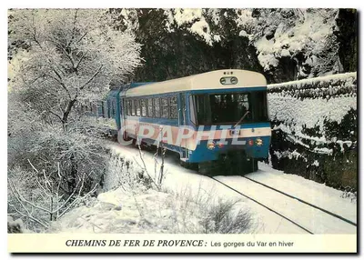 Les gorges du Var en hiver — Chemins de Fer de Provence — éditeur NIA FILAS, Monaco