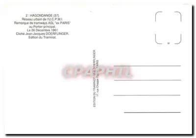 Tramwaj U.C.P.M.I. — Przyczepa nr 12 — Wydawnictwo Tramino — Rewers